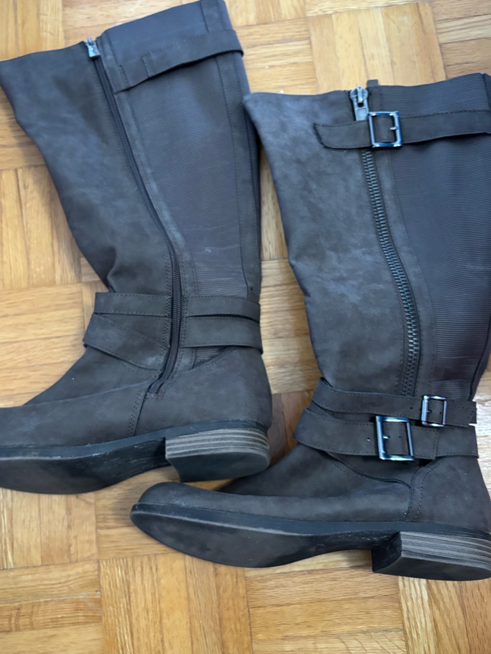 Torrid Women's - wide calf - Tall Brown Riding Boots with Buckle Detail